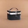 Black geometric pattern makeup bag, large-capacity portable toiletry and storage bag Application Scenario